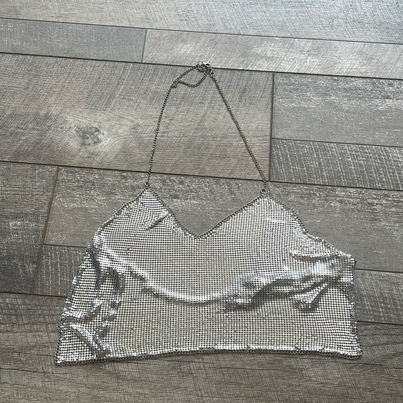 Tilly's WEST OF MELROSE Chain Mail Halter Top Size XS New With Tags - Picture 8 of 8